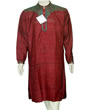 Maroon and Black Parl Color Endy Silk Panjbi - 2 Pcs